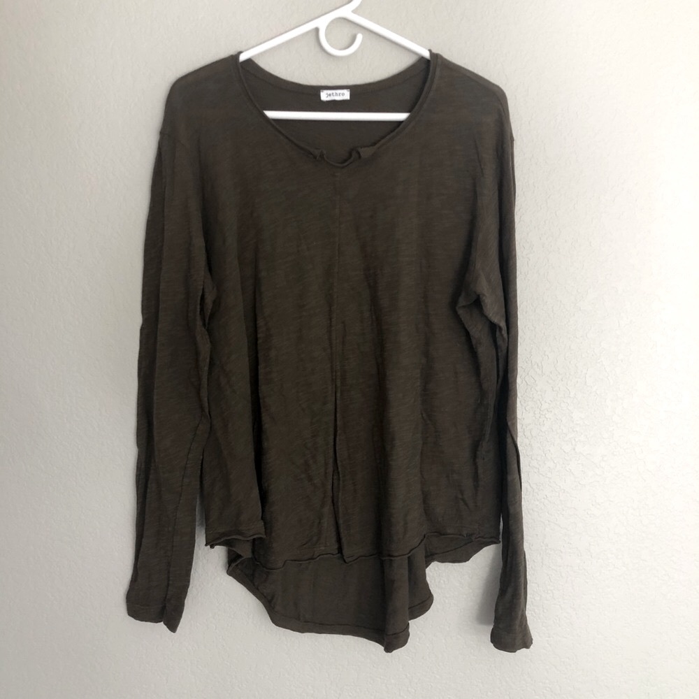 2 for $20 Jethro green long sleeve top